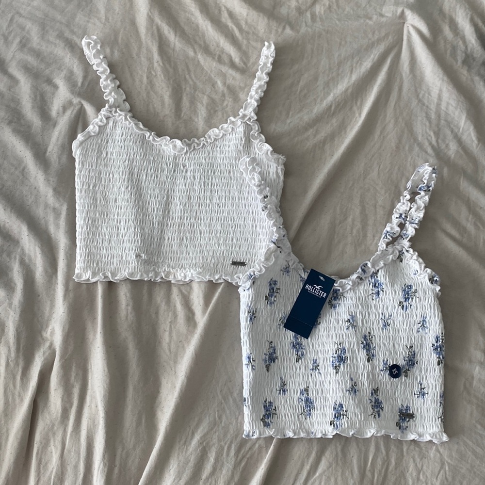 Hollister ribbed tank tops